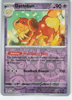 Dachsbun 099/198 Reverse Holo SV01: Scarlet & Violet Base Set NM Pokemon - Image 1