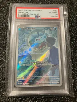 Pokemon Paradox Rift Mantyke 189 PSA 10 - Image 1