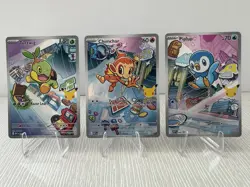 Pokemon First Partner Illustration Collection Series 1 Gen 4 Sinnoh Starters - Image 1