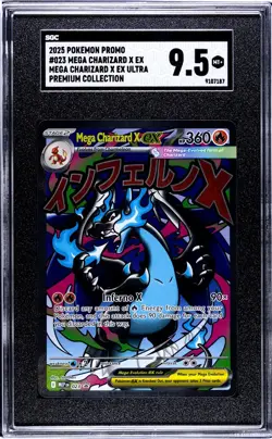2025 Pokemon Black Star Promo #023 Mega Charizard X Ex SGC 9.5 - Image 1