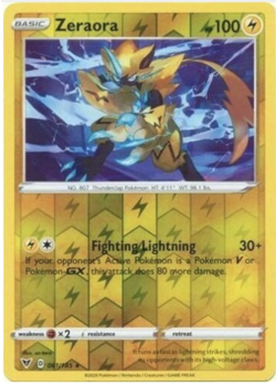 Pokemon - Zeraora 061/185 - Reverse Holo Rare - Vivid Voltage - NM/M - NEW - Image 1