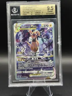 Pokemon TCG Zeraora VSTAR GG43 Crown Zenith Galarian Gallery BGS 9.5 GEM MINT - Image 1