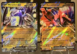 Pokemon TCG Miraidon Ex & Koraidon Ex Black Star Promos SVP028 SVP029 MINT! - Image 1