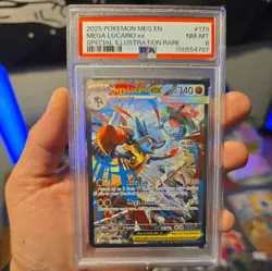 [POKEMON] SIR MEGA LUCARIO EX #179 PSA 8 - Image 1