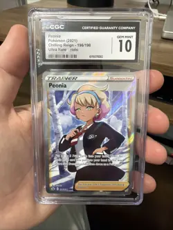 Peonia 196/198 Ultra Rare - Pokemon Chilling Reign CGC 10 Gem Mint - Image 1
