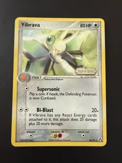 Pokemon TCG Legend Maker Vibrava 46/92 Stamped Reverse Holo Near Mint - Image 1