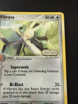 Pokemon TCG Legend Maker Vibrava 46/92 Stamped Reverse Holo Near Mint - Image 3