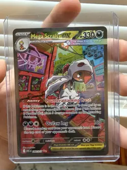 Pokemon Ascended Heroes Mega Scrafty EX 285/217 Full Art Special Illustration - Image 1