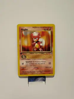 Pokemon TCG Magby 1st Edition Neo Genesis 23/111 Regular Unlimited Rare LP - Image 1