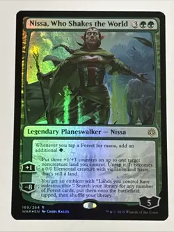 MTG War of the Spark Nissa, Who Shakes the World Foil 169/264 NM Rare - Image 1