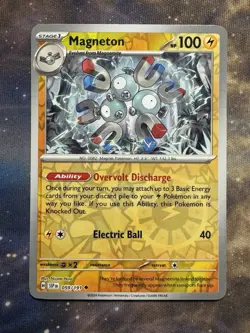 Pokemon TCG Magneton 059/191 Sv08: Surging Sparks Reverse Holo - Image 1