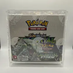 2018 Pokemon Sun & Moon Celestial Storm Factory Sealed Booster Box W/ Acrylic - Image 1