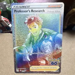 Pokemon TCG Professor's Research Pokemon GO Secret Rare Full Art Holo 084/078 - Image 1