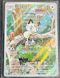 Pokemon Meowth Illustration Rare 106/094 Phantasmal Flames English - Image 1