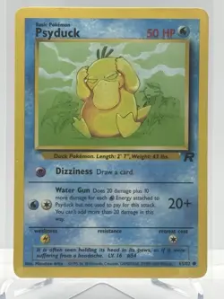 Psyduck 65/82 Team Rocket 2000 WOTC Water Non Holo LP Pokemon - Image 1