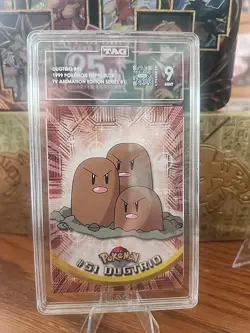 Dugtrio #51 Pokemon 1999 Topps TV Animation Edition Series 1 Black Logo - Image 1