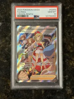 Irida GG63/GG70 Sword Shield Crown Zenith Pokemon PSA 10 - Image 1