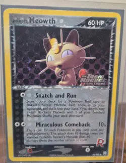 Pokemon TGC Rocket's Meowth 46/109 EX Team Rocket Returns Stamped ReverseHolo LP - Image 1