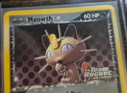 Pokemon TGC Rocket's Meowth 46/109 EX Team Rocket Returns Stamped ReverseHolo LP - Image 3