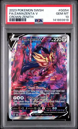 Pokemon Zamazenta V Full Art GG54/GG70 Crown Zenith Galarian Gallery PSA 10 - Image 1