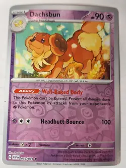 Dachsbun 039/091 Paldean Fates Pokemon Reverse Holo Foil Rare Nice! - Image 1