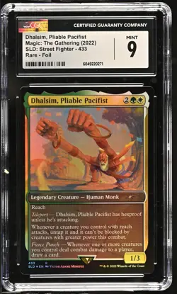 DHALSIM, PLIABLE PACIFIST Secret Lair Foil Street Fighter CGC 9 MTG - Image 1