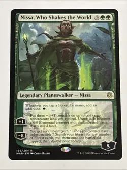MTG War of the Spark Nissa, Who Shakes the World 169/264 NM Rare - Image 1