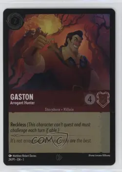 2022-Current Disney Lorcana - Promos Foil Gaston Arrogant Hunter #24 - Image 1
