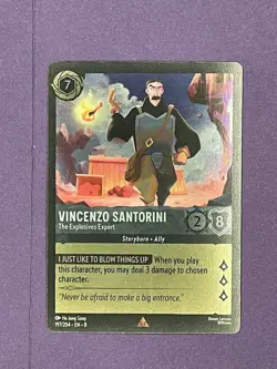 Vincenzo Santorini - The Explosives Expert - COLD FOIL - Rare - Disney Lorcana - Image 1