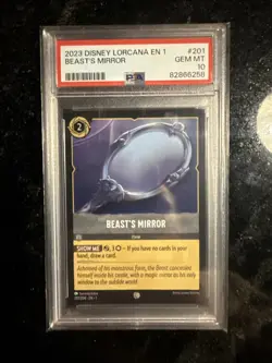 2023 DISNEY LORCANA EN 1-THE FIRST CHAPTER #201 BEAST'S MIRROR PSA 10 - Image 1
