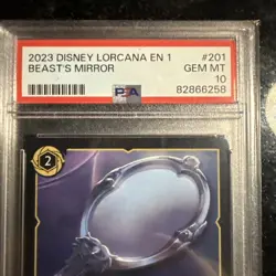 2023 DISNEY LORCANA EN 1-THE FIRST CHAPTER #201 BEAST'S MIRROR PSA 10 - Image 3