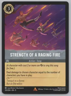 Disney Lorcana - Strength of a Raging Fire 201/204 - Fabled - Image 1