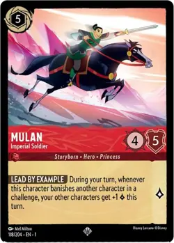 4x Mulan - Imperial Soldier - 118/204 - Super Rare NM-Mint Disney Lorcana: The F - Image 1