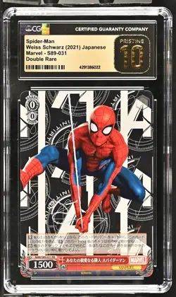 2021 Weiss Schwarz, Marvel card, Spider-Man, S89-031, CGC 10 Pristine - Image 1