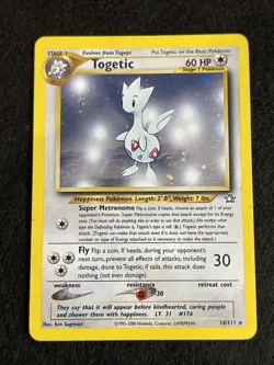 Pokemon TCG Togetic Holo Rare Card Neo Genesis 16/111 - Image 1