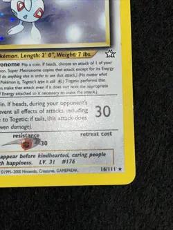 Pokemon TCG Togetic Holo Rare Card Neo Genesis 16/111 - Image 5