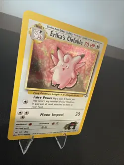 Pokemon TCG Erika's Clefable Gym Heroes Holo Rare Card #3/132 - Image 2