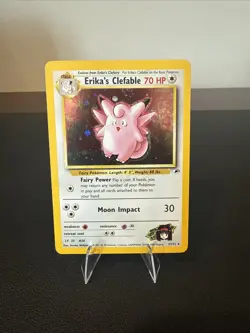 Pokemon TCG Erika's Clefable Gym Heroes Holo Rare Card #3/132 - Image 4