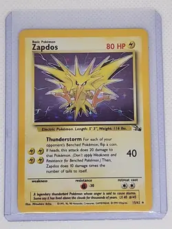 LOT (4) Zapdos Holo RARE Pokemon Base Jungle Legendary ROCKET WOTC - Image 2