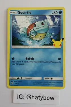 Pokemon Squirtle OFFICIAL 17/25 Normal Card - 25th Anniversary MCDonalds 2021 - Image 1
