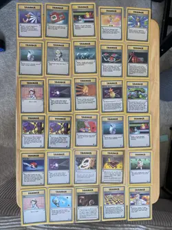 30 Vintage Pokemon Trainer Cards -Base Set, Base Set 2, Jungle, Team Rocket, Neo - Image 1