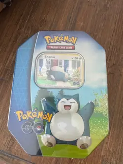 Pokemon Go! Snorlax Tin *4 BOOSTER PACKS* Trading Card Game New Factory Sealed 820650851520 - Image 1
