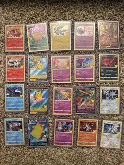 Pokemon 25th Anniversary Celebrations Collection 37 Card Lot No Dulpicates - Image 1