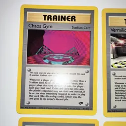 Pokemon Gym Challenge Trainer Card Lot - Chaos Gym, Vermilion City Gym (1st Edi… - Image 2