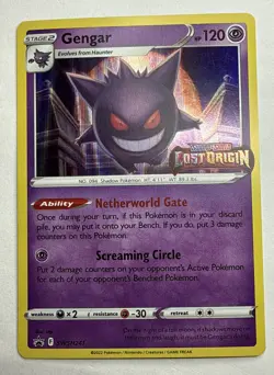 Gengar SWSH241 Prerelease Stamped Holo Promo Lost Origin Pokemon Card Near Mint - Image 1