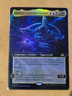 MTG Edge of Eternities EOE 348 Infinite Guideline Station - Rare Borderless Foil - Image 1