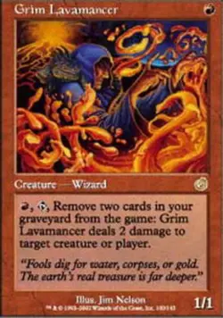 1x Grim Lavamancer Light Play, English Torment MTG Magic - Image 1