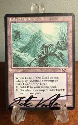 MTG Lake of the Dead Alliances Signed Sketched Pete Venters Artist Proof AP - Image 1