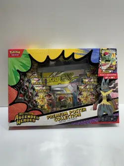 2026 Pokemon Ascended Heroes Mega Lucario Ex Premium Poster Collection New! - Image 1