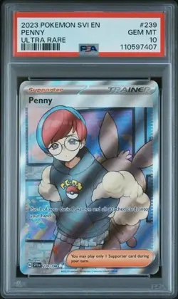 PENNY #239 PSA 10 Gem Mint 2024 Pokemon Paldean Fates Ultra Rare - Image 1